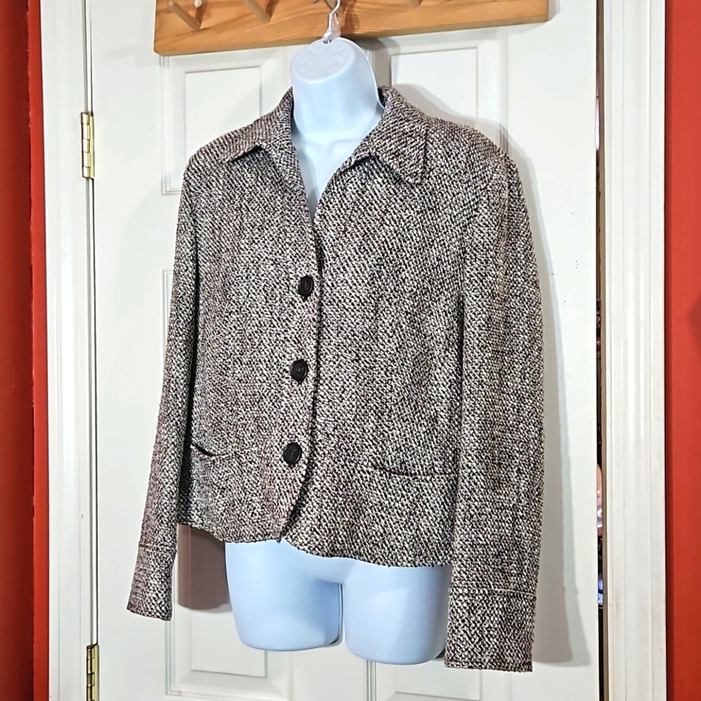 Talbots Wool Blend 3 Button Blazer Size 12 - image 1